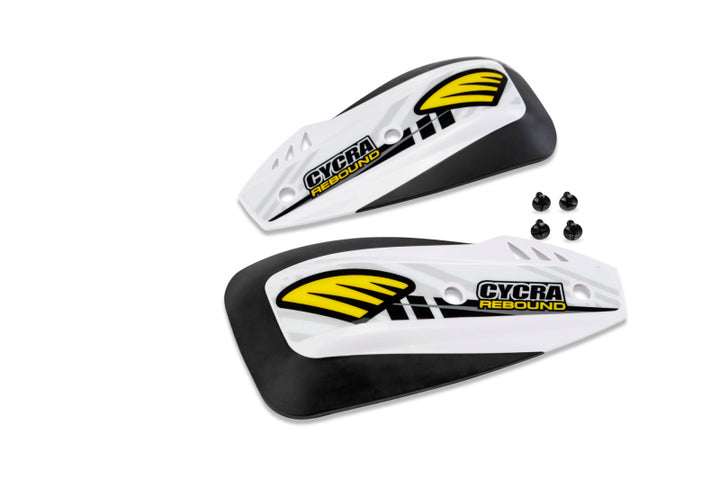 Cycra Rebound DX Handshields - White - Bull Strap