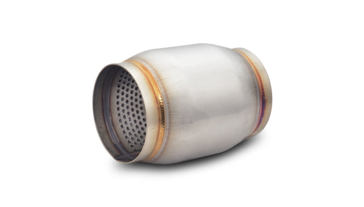 Vibrant SS Race Muffler 4.5in inlet/outlet x 5in long - Bull Strap