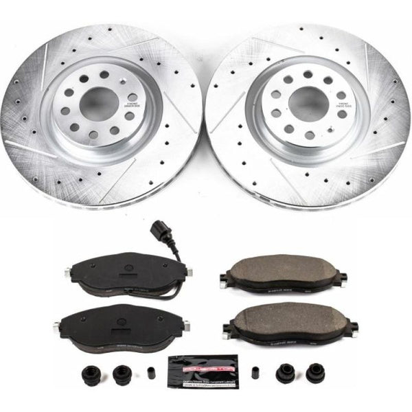 Power Stop 15-21 Volkswagen GTI Front Z23 Evolution Sport Brake Kit - Bull Strap