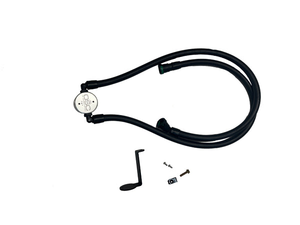 J&L 2025 Ford Explorer 2.3L EcoBoost 3.0 PVC Side Oil Separator - Clear Anodized - Bull Strap