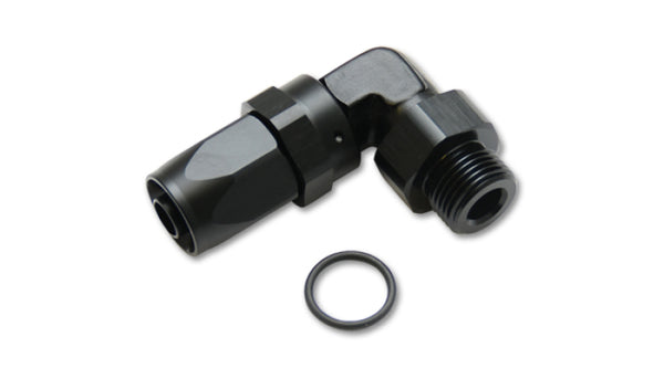 Vibrant Male -8AN 90 Degree Hose End Fitting - 9/16-18 Thread (6) - Bull Strap