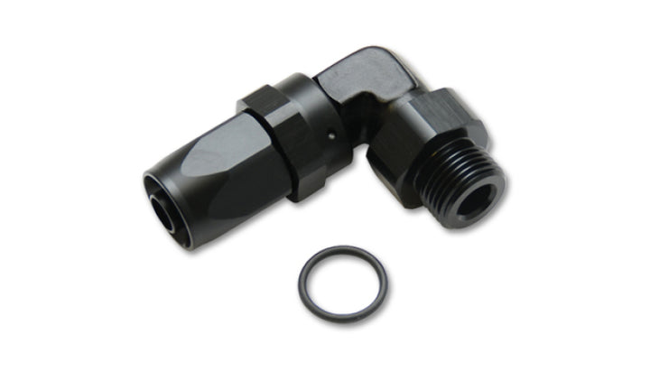 Vibrant Male -8AN 90 Degree Hose End Fitting - 9/16-18 Thread (6) - Bull Strap