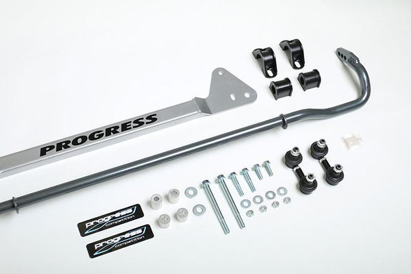 Progress Tech 94-01 Acura Integra Rear Sway Bar (22mm - Adjustable) Incl Bar Brace and Adj End Links - Bull Strap