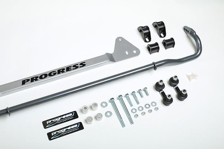 Progress Tech 94-01 Acura Integra Rear Sway Bar (22mm - Adjustable) Incl Bar Brace and Adj End Links - Bull Strap