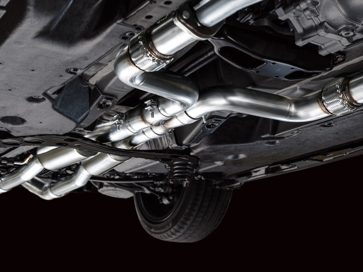 AWE 2023 Nissan Z RZ34 RWD Track Edition Catback Exhaust System w/ Diamond Black Tips - Bull Strap