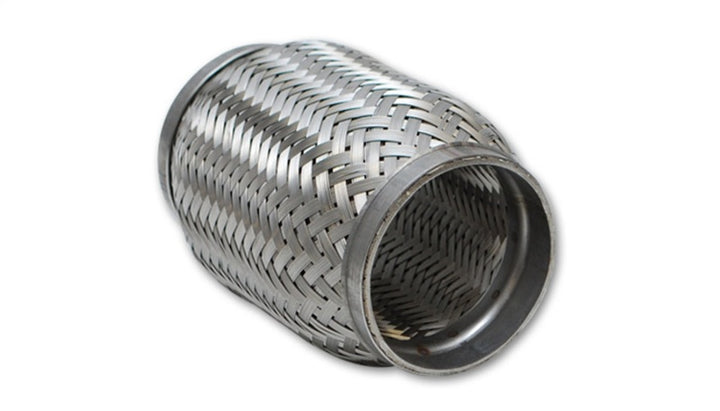 Vibrant SS Flex Coupling with Inner Braid Liner 3in inlet/outlet x 4in long - Bull Strap