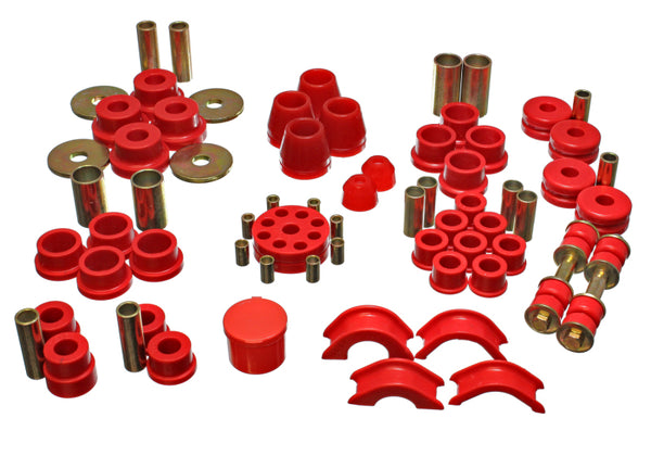 Energy Suspension 70-70 Nissan 240Z Red Hyper-Flex Master Bushing Set - Bull Strap