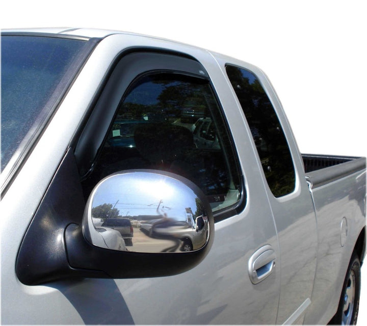 AVS 97-03 Ford F-150 Standard Cab Ventvisor In-Channel Window Deflectors 2pc - Smoke - Bull Strap