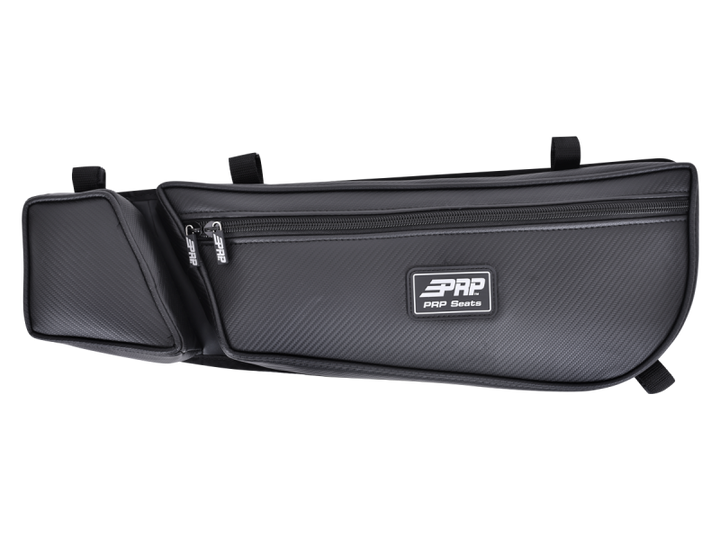 PRP Can-Am Maverick X3 Door Bag with Knee Pad- Black (Pair) - Bull Strap