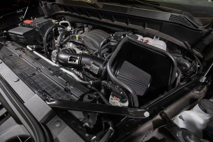 K&N 2019 Chevrolet Silverado 1500 5.3L V8 Black Performance Intake Kit - Bull Strap