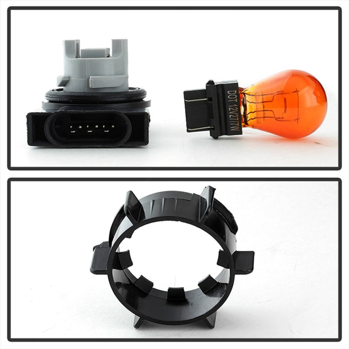 xTune Dodge Ram 1500 02-05 Amber Crystal Headlights Black HD-JH-DR02-AM-BK - Bull Strap