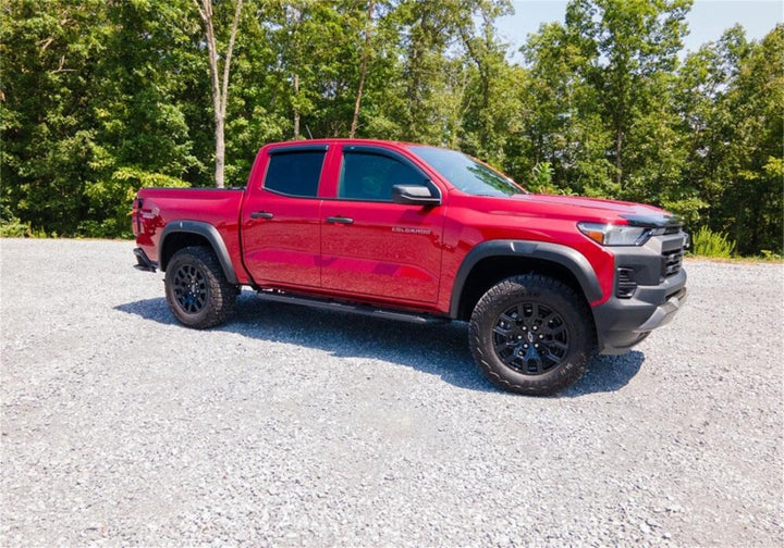 AVS 2023 Chevrolet Colorado / GMC Canyon Ventvisor Outside Mount Window Deflectors 4pc - Smoke - Bull Strap