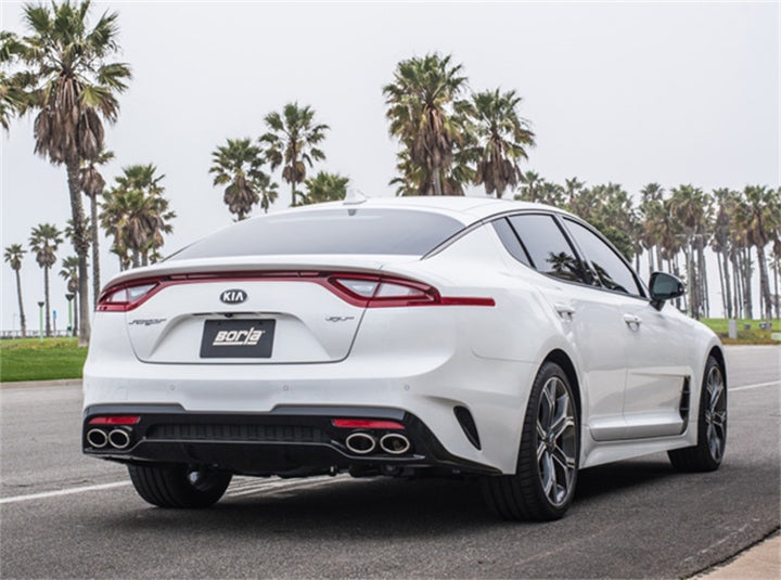 Borla 2018 Kia Stinger 3.3L V6 Turbo 2.25in Pipe Dia Dual Split Rear Exit S-Type Cat-Back Exhaust - Bull Strap