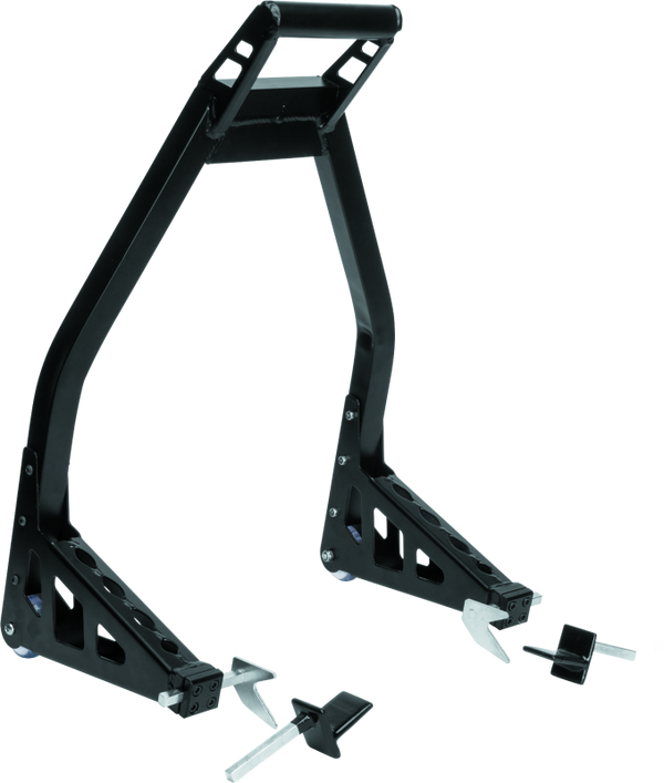 BikeMaster Universal Aluminum Stand - Rear - Black - Bull Strap