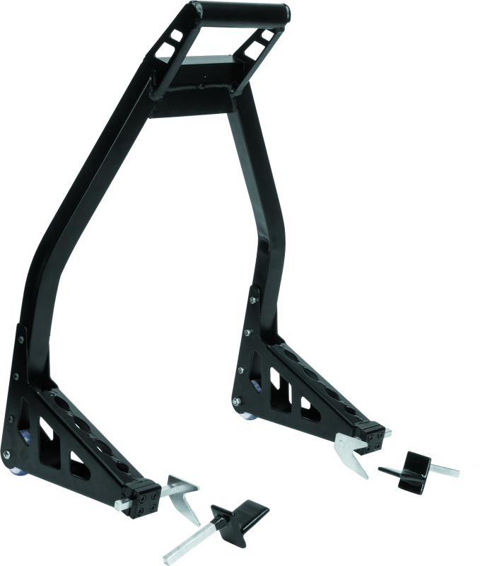 BikeMaster Universal Aluminum Stand - Rear - Black - Bull Strap