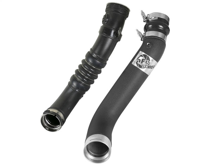 aFe BladeRunner 3in Black Intercooler Tube Cold Side 17-18 GM Diesel Trucks V8 6.6L (td) L5P - Bull Strap