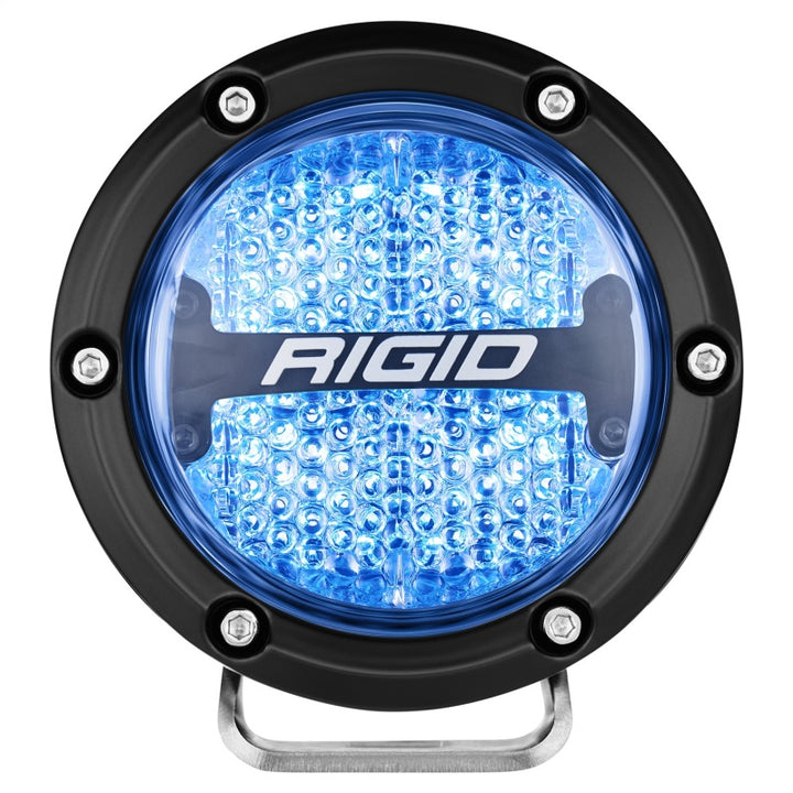 Rigid Industries 360-Series 4in LED Off-Road Diffused Beam - RGBW Backlight (Pair) - Bull Strap