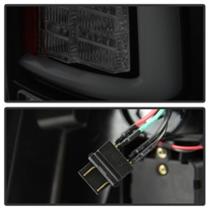 Spyder 09-16 Dodge Ram 1500 Light Bar LED Tail Lights - Black Smoke ALT-YD-DRAM09V2-LED-BSM - Bull Strap