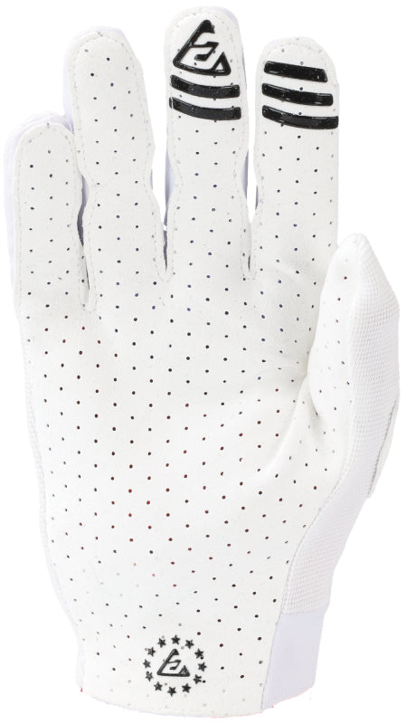 Answer 25 Aerlite Gloves White/Black Logo - Medium - Bull Strap