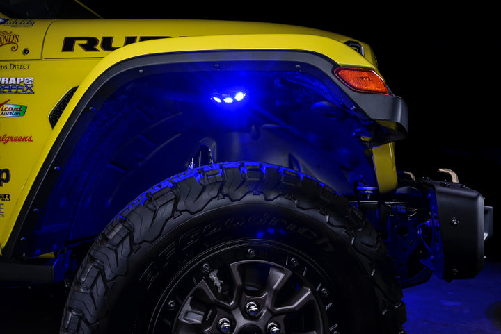 Oracle Underbody  RGB+W Wheel Well Rock Light Kit - 4 PCS - ColorSHIFT - Bull Strap