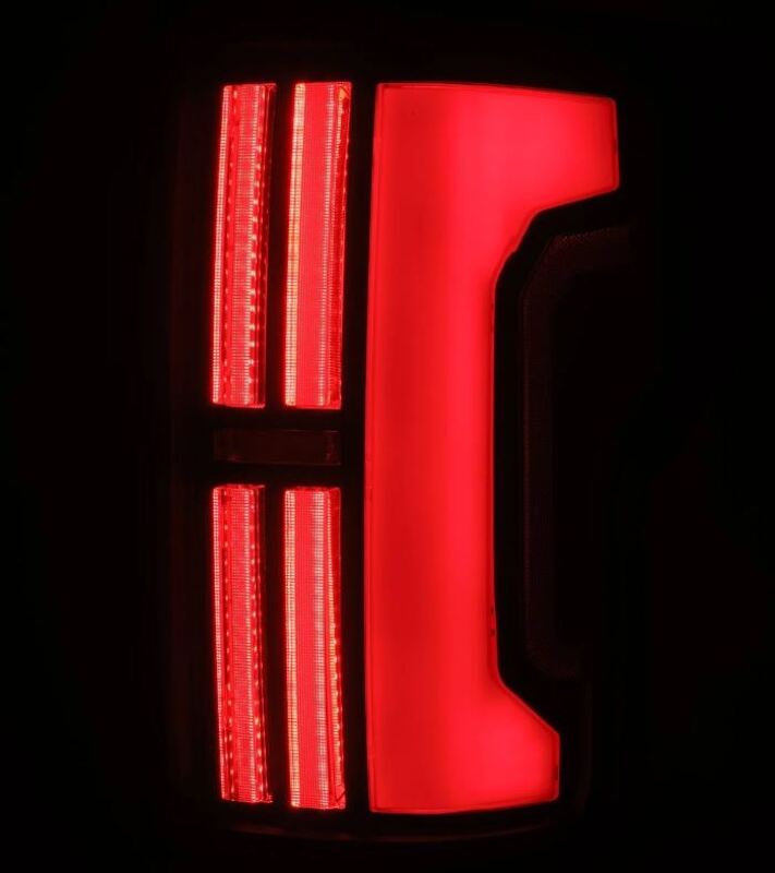 AlphaRex 07-13 Toyota Tundra Nova-Series LED Tail Lights - Black Red - Bull Strap