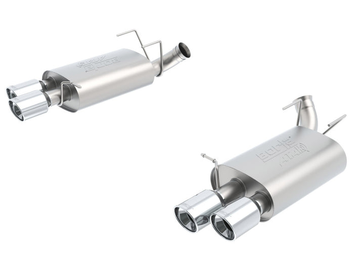 Borla 13-14 Mustang Shelby GT500 GT 5.8L V8 RWD Dual Split Rear Exit ATAK Exhaust Rear Section Only - Bull Strap