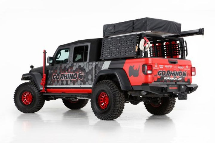 Go Rhino 19-21 Jeep Gladiator XRS Overland Xtreme Rack - Black - Bull Strap