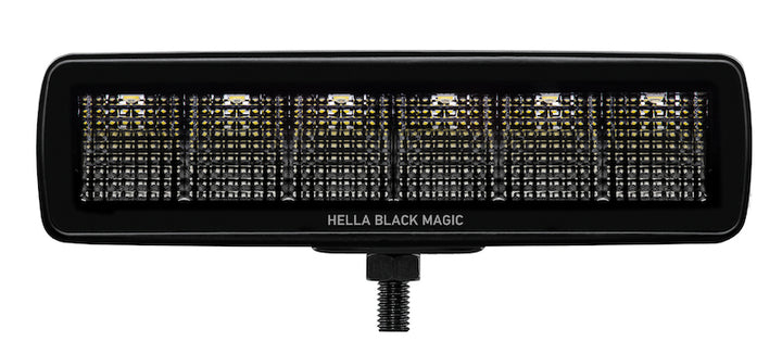 Hella Universal Black Magic 6 L.E.D. Mini Light Bar - Flood Beam - Bull Strap