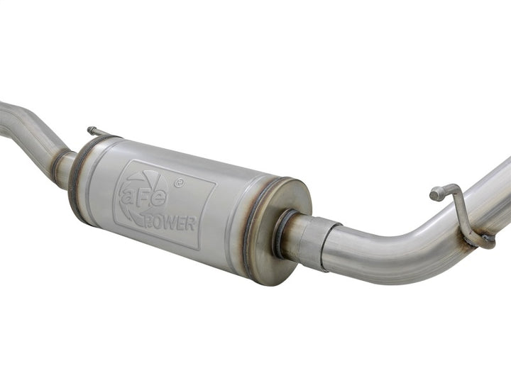 aFe Rebel Series 2.5in 409 SS Cat-Back Exhaust w/ Polished Tips 07+ Jeep Wrangler (JK) V6 3.6L/3.8L - Bull Strap