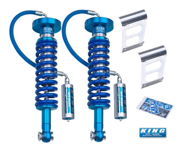 King Shocks 09-13 Ford F150 2WD/4WD Front 2.5 Dia Remote Reservoir Coilover (Pair) - Bull Strap