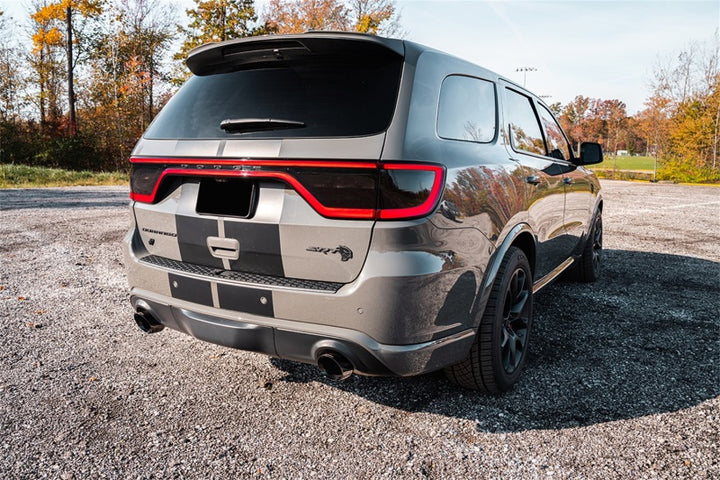 Corsa 2021-2025 Dodge Durango SRT Hellcat Cat-Back 2.75in Dual Rear Exit Xtreme 4.5in Black PVDTips - Bull Strap
