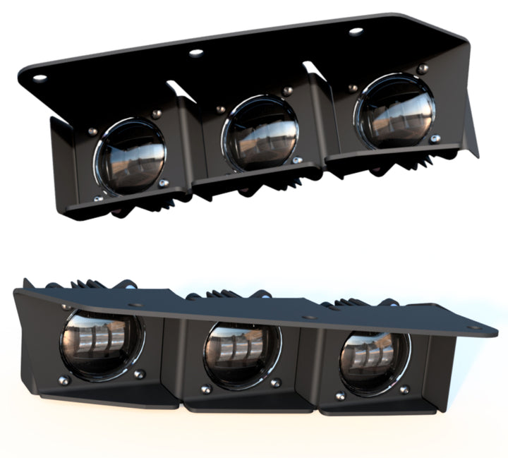 ORACLE Lighting 21-22 Ford Bronco Triple LED Fog Light Kit for Steel Bumper - White - Bull Strap