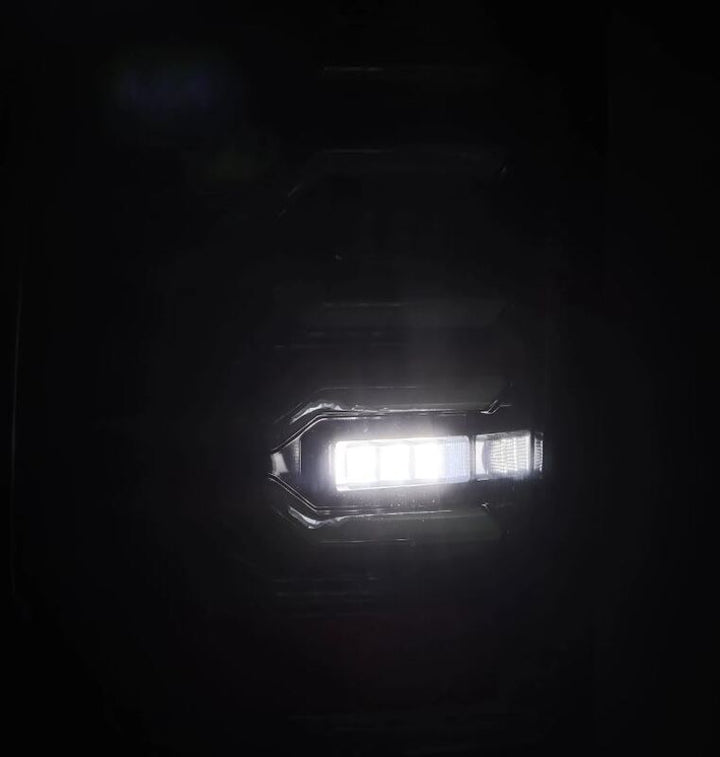 AlphaRex 07-13 Chevrolet Silverado 1500 (Ex. Hybrid Models) LUXX-Series LED Tail Lights Alpha-Black - Bull Strap