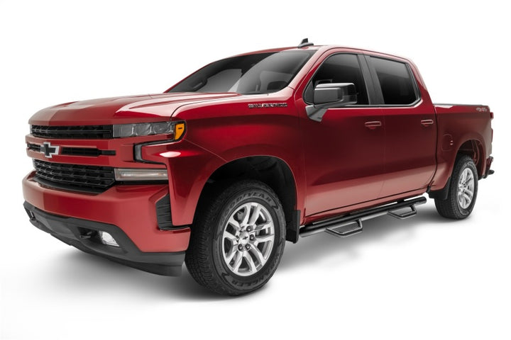 N-Fab Nerf Step 2019 Chevy/GMC 1500 Crew Cab - Cab Length - Tex. Black - 3in - Bull Strap