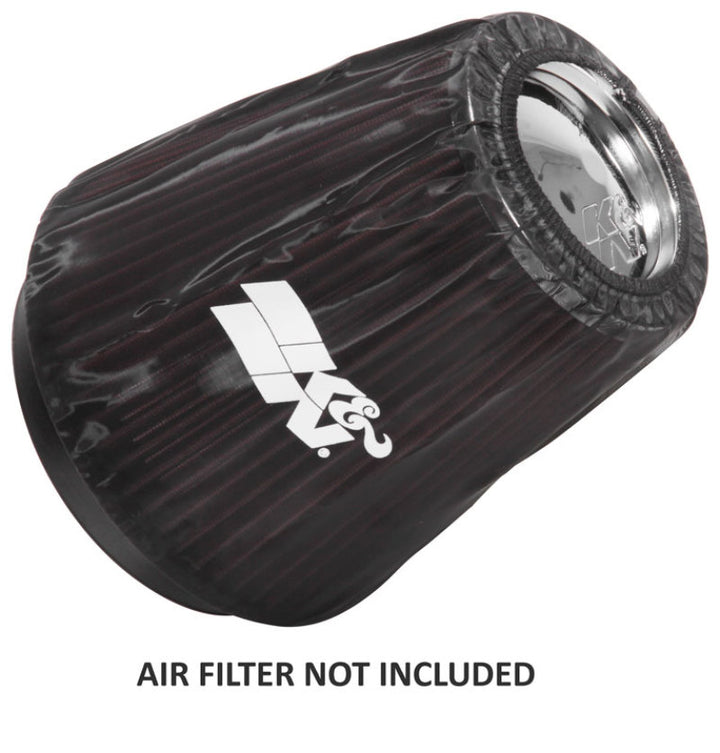 K&N Black Drycharger Round Tapered Custom Air Filter Wrap - Bull Strap