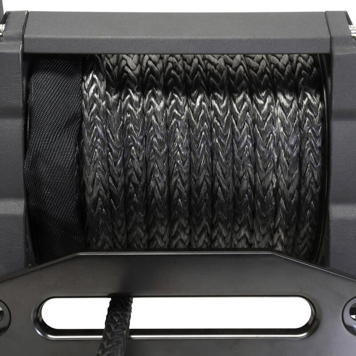 Superwinch 18000 LBS 12V DC 33/64in x 79 ft Synthetic Rope Tiger Shark 18000SR Winch - Bull Strap