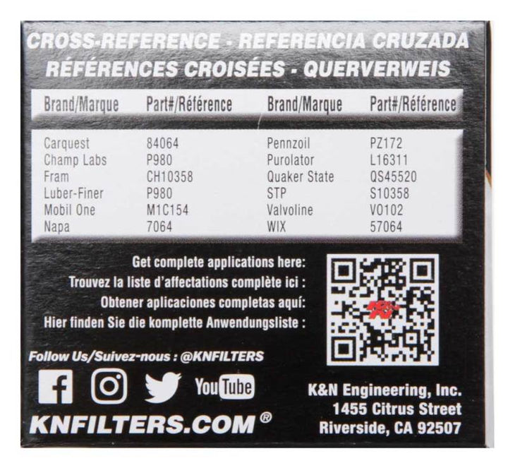 K&N Toyota / Lexus / Scion 1.50in OD x 2.25in H Oil Filter - Bull Strap