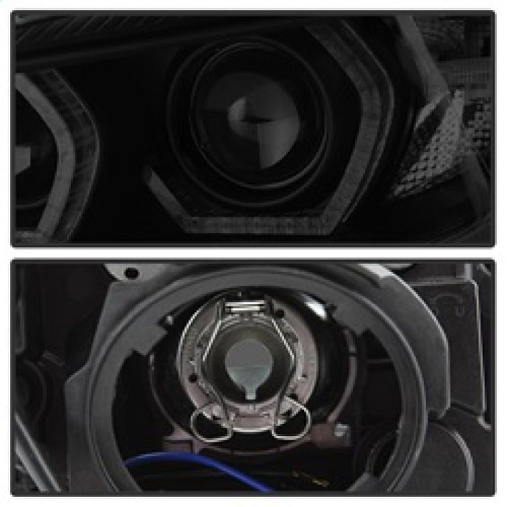 Spyder 12-14 BMW F30 3 Series 4DR Projector Headlights - LED DRL - Blk Smoke PRO-YD-BMWF3012-DRL-BSM - Bull Strap