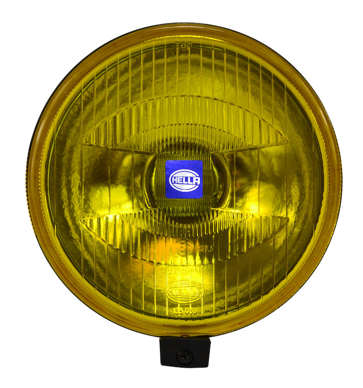 Hella 500 Series ECE 6.4in 55W Round Driving Beam Amber Light - Bull Strap