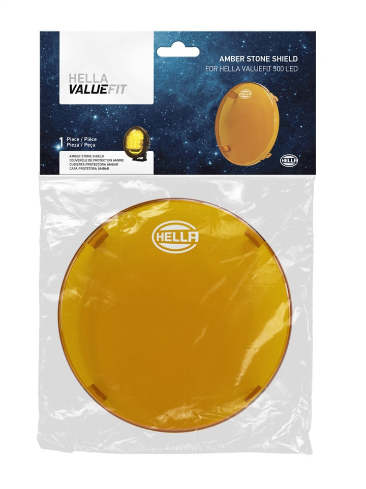 Hella 500 LED Driving Lamp 6in Amber Cover - Bull Strap