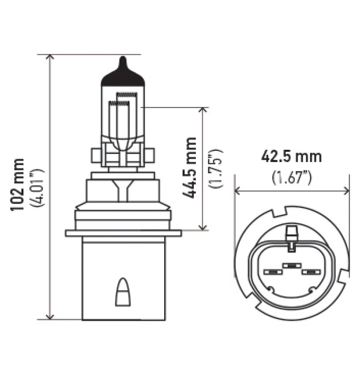 Hella Bulb 9004 12V 65/45W Xen Wht Xb (2) - Bull Strap