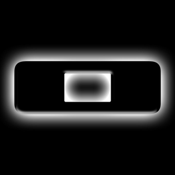 ORACLE Lighting Universal Illuminated LED Letter Badges - Matte Blk Surface Finish - O - Bull Strap