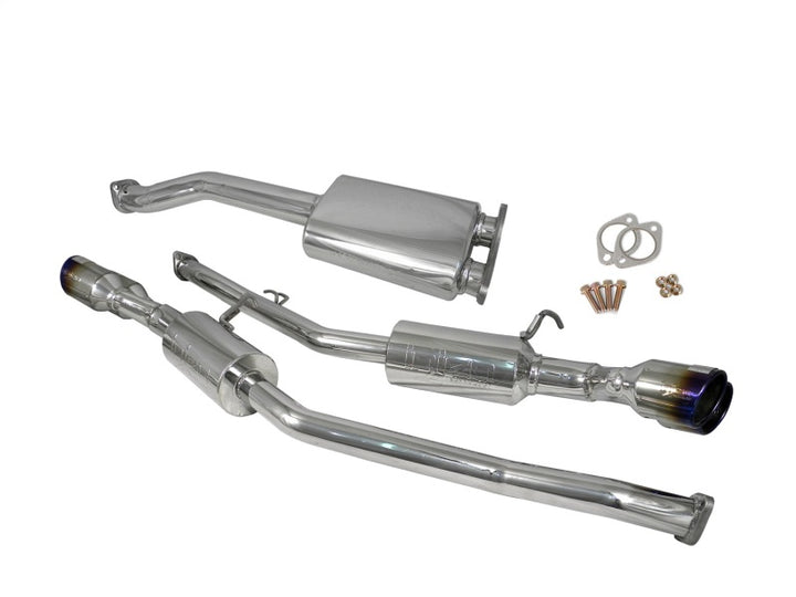 Injen 10-13 Hyundai Genesis Coupe 2.0L(t) 4cyl SS Exhaust w/ 76mm Y-Pipe Resonator/Molded SS Flanges - Bull Strap