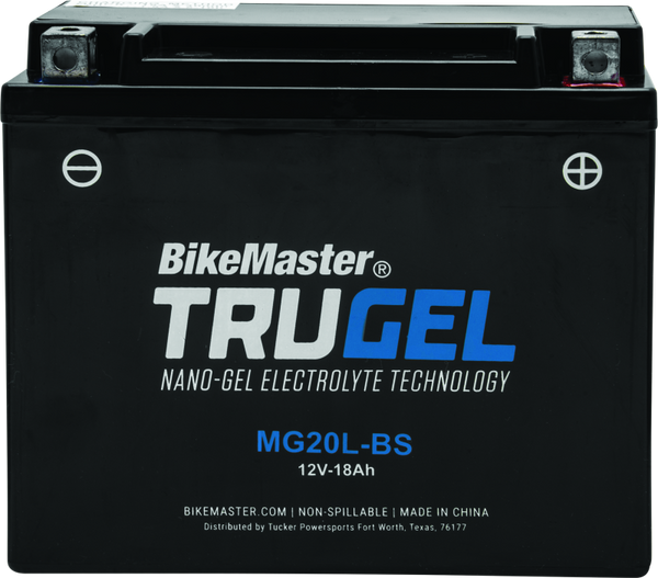 BikeMaster TruGel Battery - MG20L-BS - Bull Strap