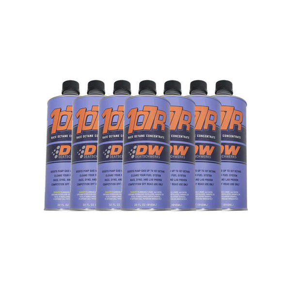 DeatschWerks 107R Race Octane Booster 32oz. Cans - Case of 8 - Bull Strap