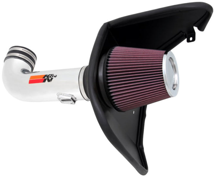 K&N 10 Camaro 6.2L V8 Polished Typhoon Short Ram Intake - Bull Strap