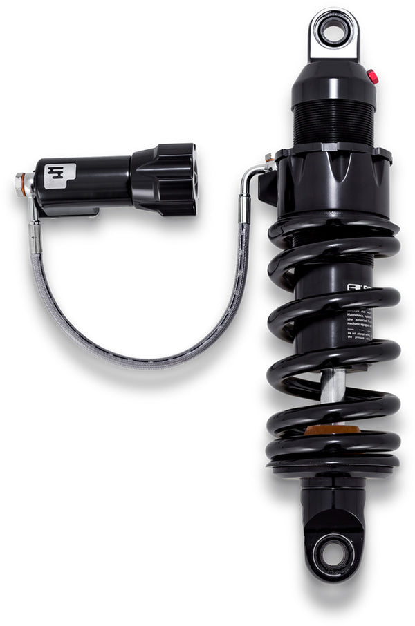 Progressive 18-Up Harley Softail 465 Series Shocks 13.1in w/RAP Heavy Duty - Black - Bull Strap