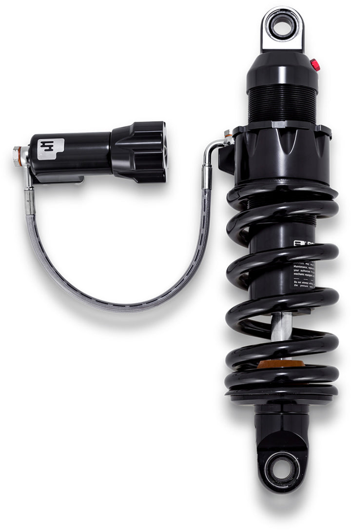 Progressive 18-Up Harley Softail 465 Series Shocks 13.1in w/RAP Heavy Duty - Black - Bull Strap