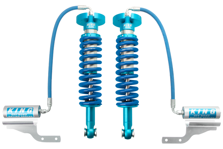 King Shocks 09-13 Ford F150 2WD/4WD Front 2.5 Dia Remote Reservoir Coilover (Pair) - Bull Strap