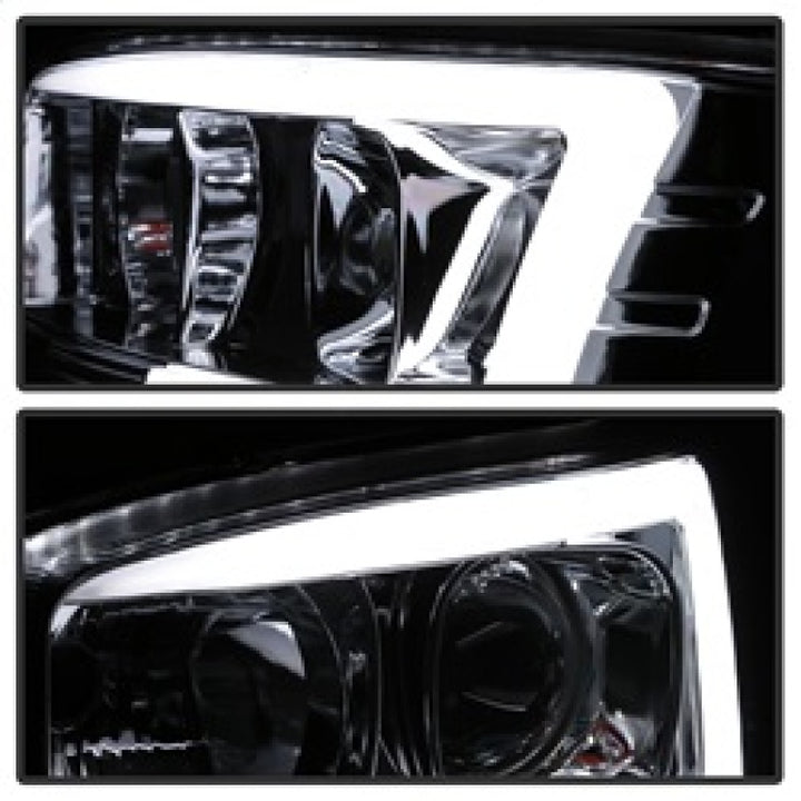 Spyder GMC Sierra 1500/2500/3500 99-06 V2 Projector Headlights - DRL - Chrome PRO-YD-CDE00V2-LB-C - Bull Strap